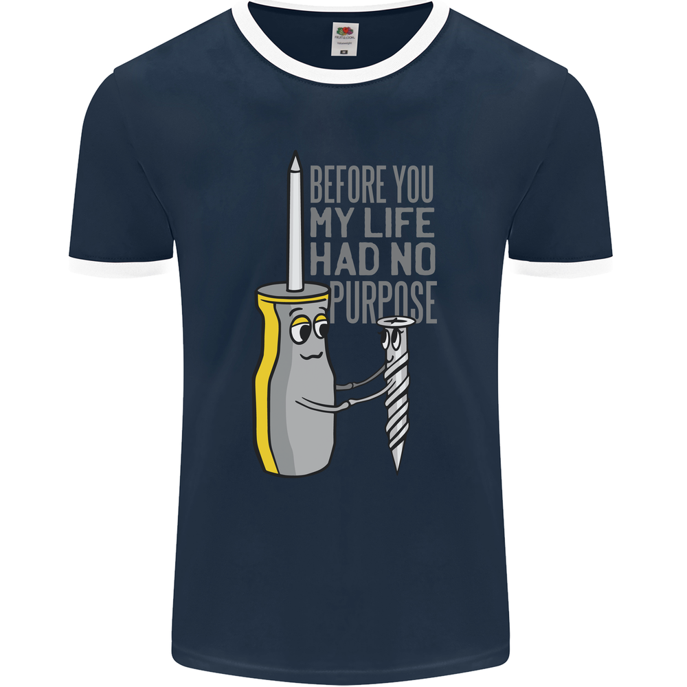 Screwdriver Funny Carpenter Electrician DIY Mens Ringer T-Shirt FotL