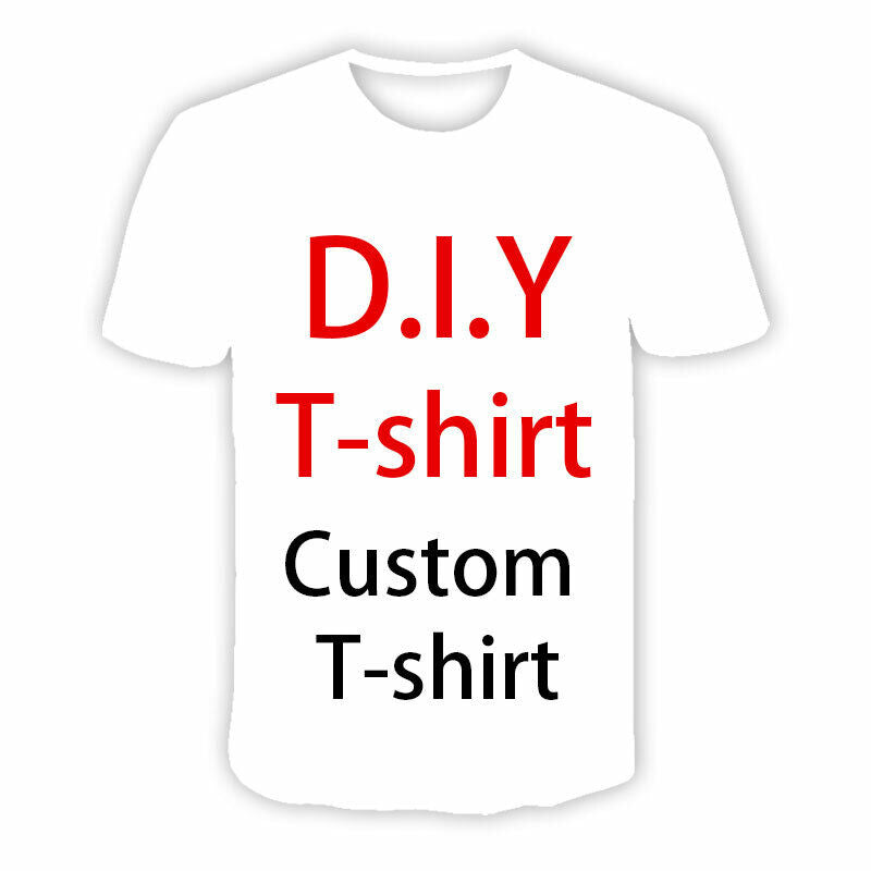 DIY Your Own Pictures Custom Your Photos 3D Printed T-shirts for Women/Men