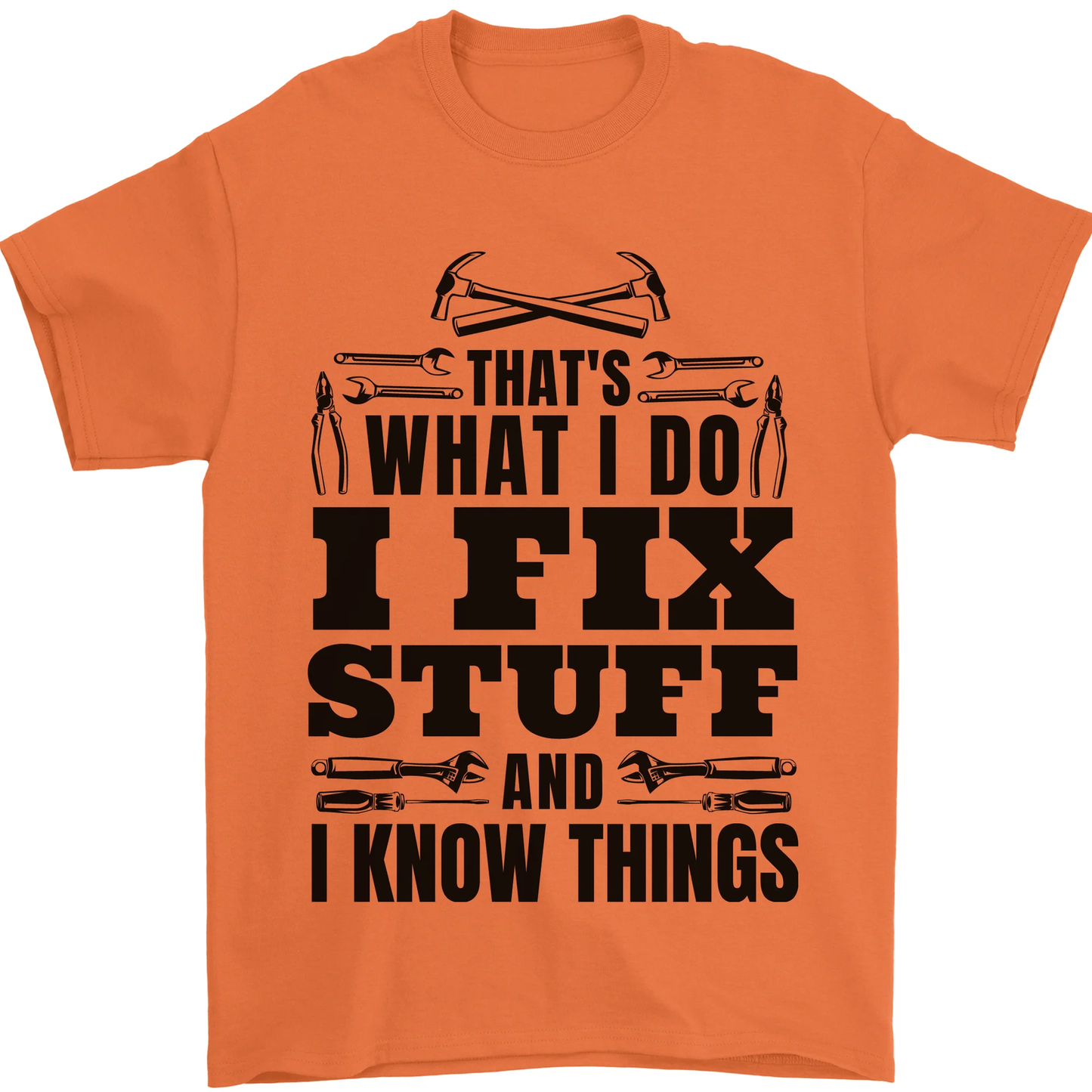 I Fix Stuff Funny Electrician Sparky DIY Mens T-Shirt 100% Cotton