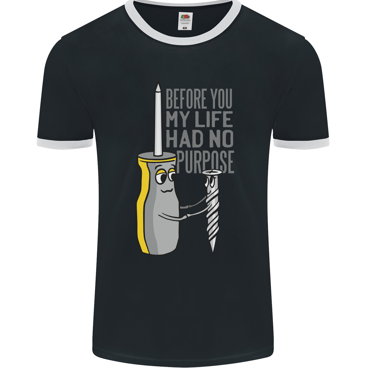 Screwdriver Funny Carpenter Electrician DIY Mens Ringer T-Shirt FotL